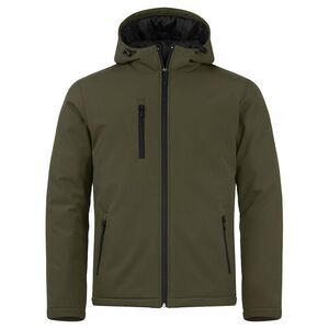 Clique Mens Padded Soft Shell Jacket / Fog Green